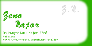 zeno major business card