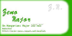 zeno major business card